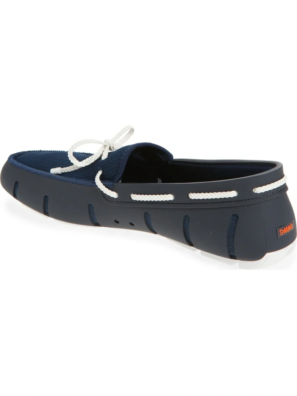 Swims Braided Lace Loafer Size 8 Navy Blue With Box